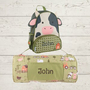 Ensemble de tapis de sieste et acolyte pour enfants Stephen Joseph avec broderie personnalisée