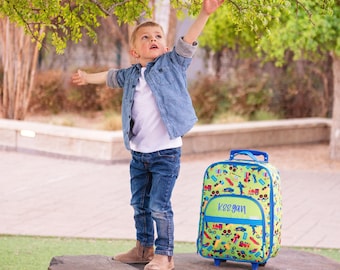 Children's All Over Print Rolling Luggage: Embroidery Personalization