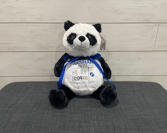 Personalized Embroidered Stuffed Animal – Custom Baby Keepsake