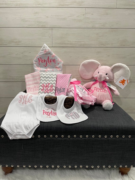 I Want It All Baby Gift Basket, Custom for boy or girl, baby shower gift, new baby present, monogrammed baby gift basket