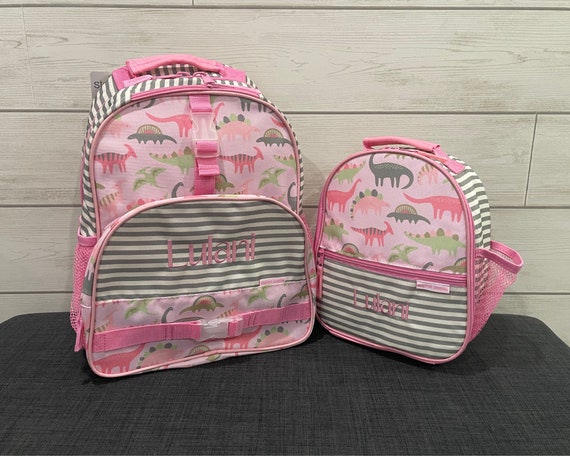 Children's All Over Print Backpack and Lunchbox Set Stephen Joseph with Embroidery Personalization