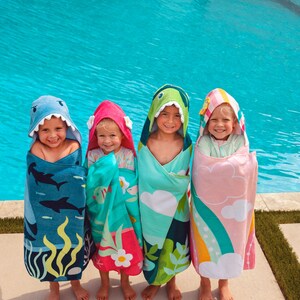 Children's Hooded Beach Towel FREE Personalization Embroidery image 10