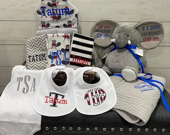 I Want It All Baby Gift Basket, Custom for boy or girl, baby shower gift, new baby present, monogrammed baby gift basket