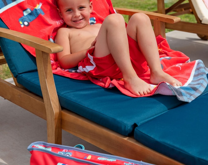 Children's Personalized Beach Tote and Towel Set with Embroidery Personalization