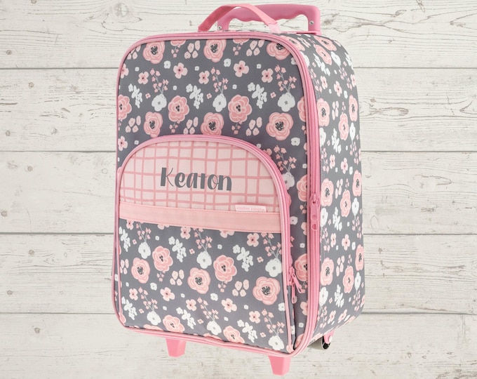 Children's All Over Print Rolling Luggage: Embroidery Personalization