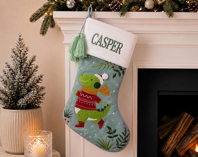 Personalized Christmas Stocking with name embroidered
