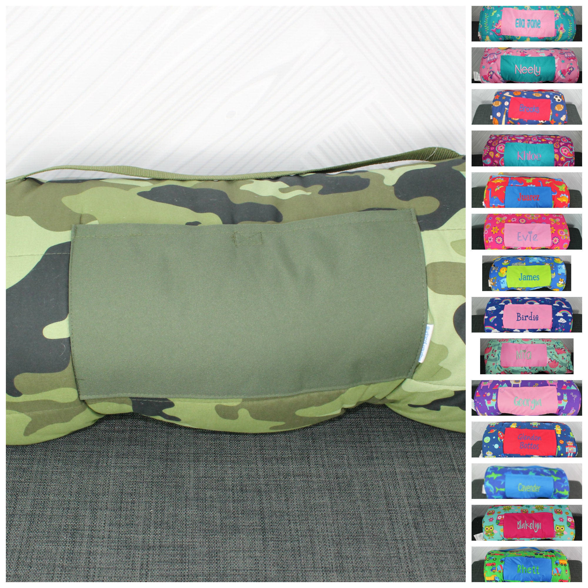 Stephen Joseph Camo Nap Mat With Pillow And Blanket Attached Free