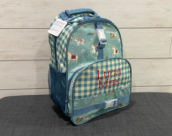 Embroidered Kids Backpack: Personalized All-Over Print School Bag