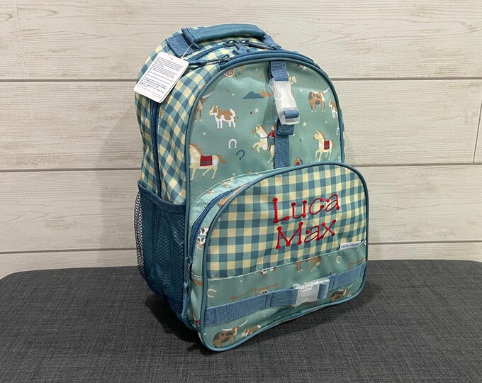Embroidered Kids Backpack: Personalized All-Over Print School Bag
