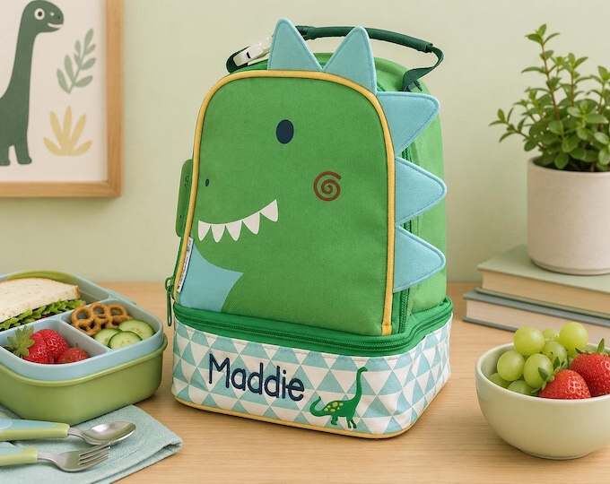 Personalized Childrens Lunchbox with Embroidery Personalization - Lunch Pal for Kids