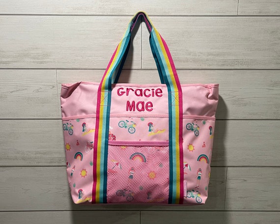 Children's Beach Tote with Embroidery Personalization