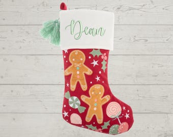 Personalized Christmas Stocking with name embroidered
