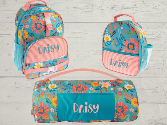 Children's All Over Print Nap Mat, Backpack and Lunchbox Set Stephen Joseph with Embroidery Personalization