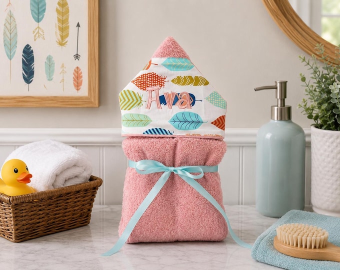 Monogrammed Hooded Baby Towel: Custom Embroidered Gift