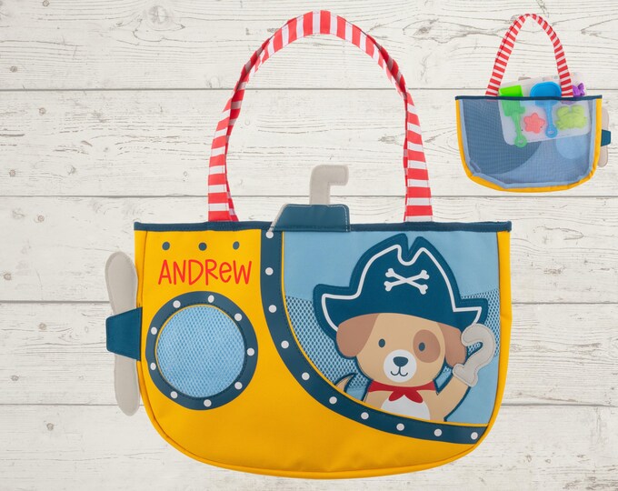 Children's Beach Bag and Sand Toys with Embroidery Personalization