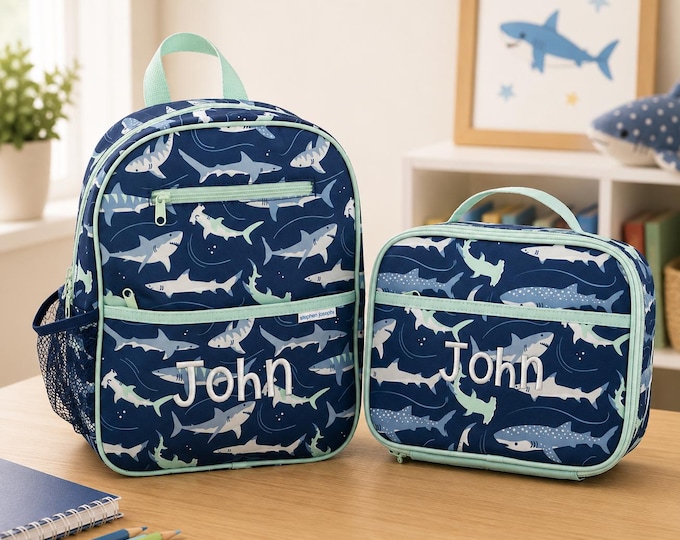 Junior Backpack and Lunchbox Set with Embroidery Personalization