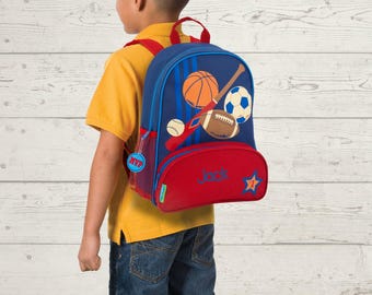 Personalized Kids Backpack with Embroidery: Stephen Joseph School Bag
