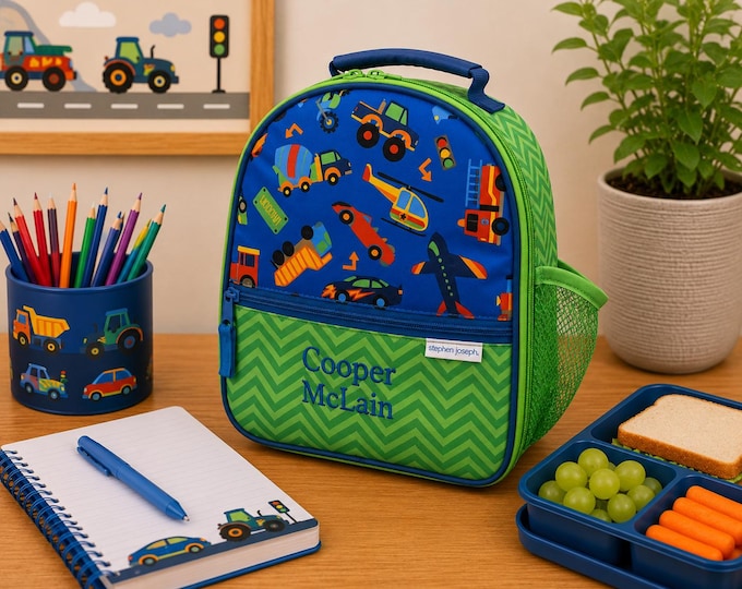 Personalized Childrens Lunchbox with Embroidery Personalization - Lunchbox for Kids