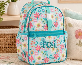 Embroidered Kids Backpack: Personalized School Travel Bag