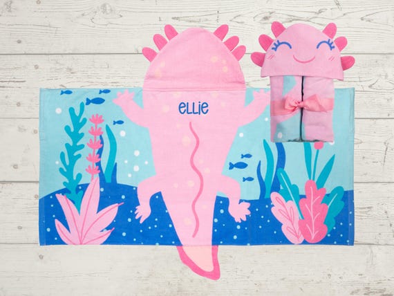 Children's Hooded Beach Towel FREE Personalization Embroidery