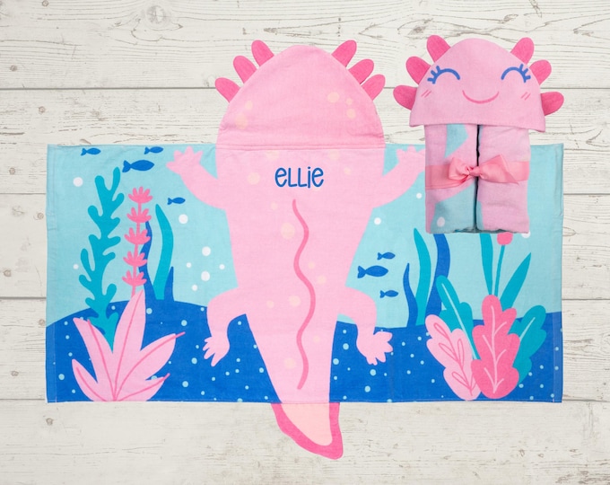 Children's Hooded Beach Towel FREE Personalization Embroidery