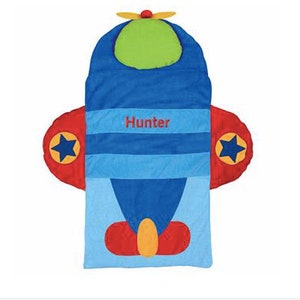 Stephen Joseph Airplane Nap Mat with blanket and pillow attached FREE Embroidery personalization