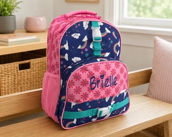 Embroidered Kids Backpack: Personalized School Travel Bag