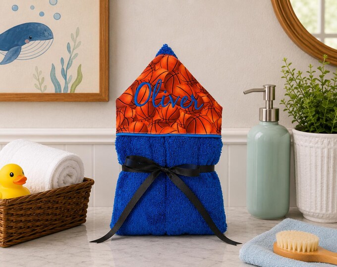 Monogrammed Hooded Baby Towel: Custom Kids Bath Towel