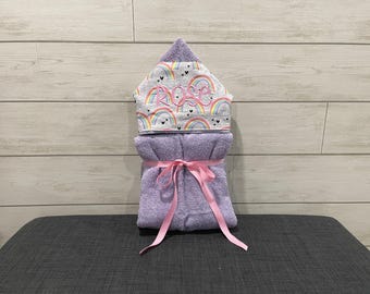 Monogrammed Hooded Baby Towel: Custom Embroidered Kids Bath Towel