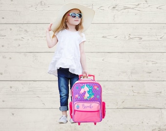 Children's Rolling Luggage: Carry-On Size, Embroidery Personalization