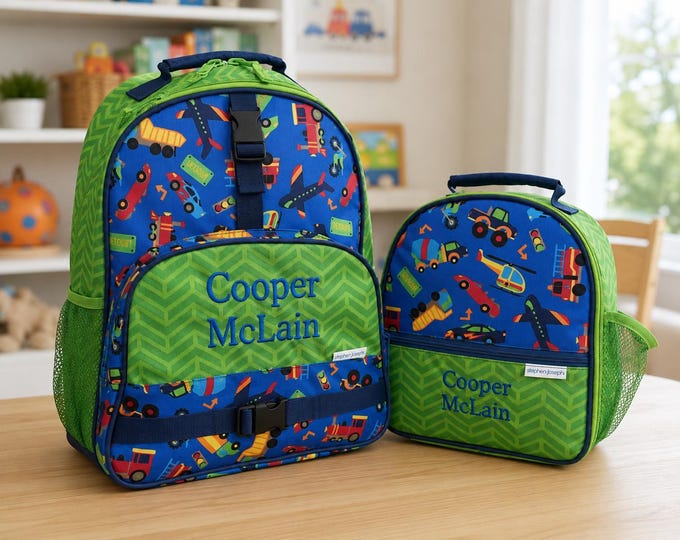 Children's Backpack and Lunchbox: Embroidery Personalization