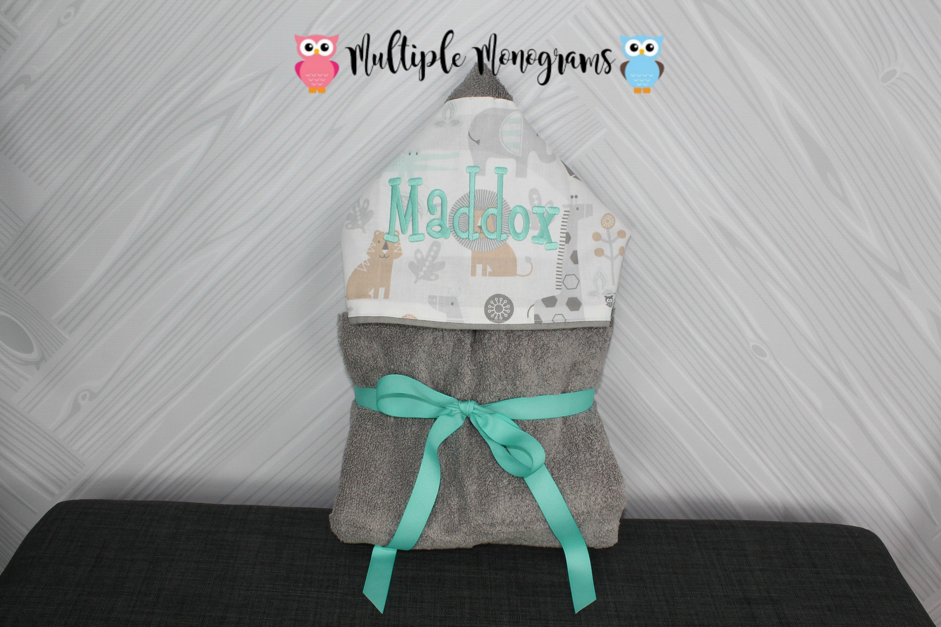 monogrammed hooded towels