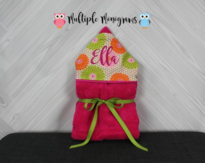 Monogrammed Hooded Baby Towel: Custom Kids Bath Towel