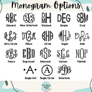 a large set of monogram font and numbers