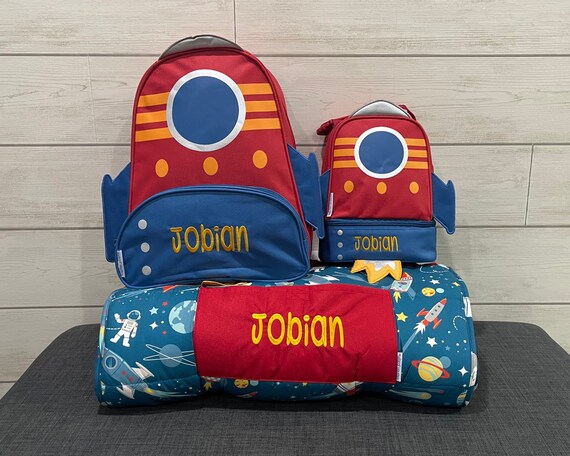 Children's Nap Mat Sidekick Backpack and Lunch Pal Set with Embroidery Personalization