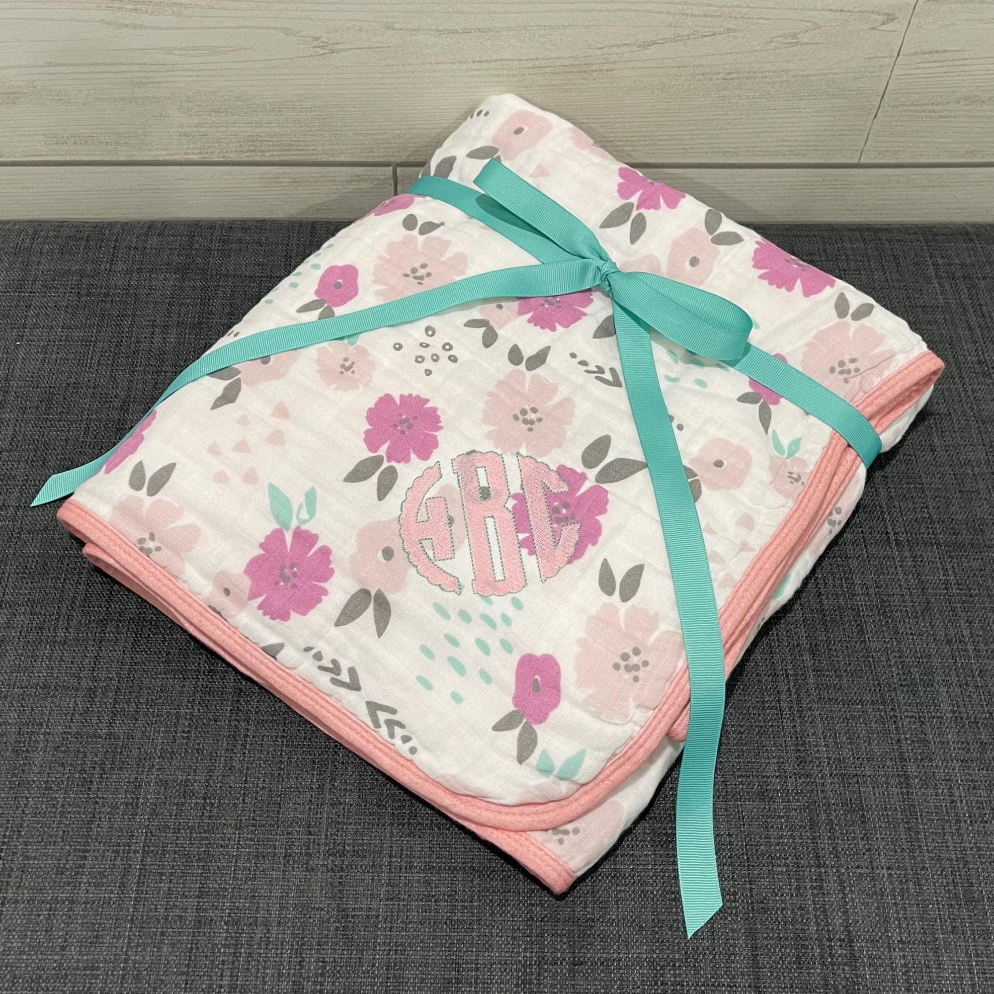 Personalized Muslin Stroller Blanket for Baby Customizable Soft and Breathable