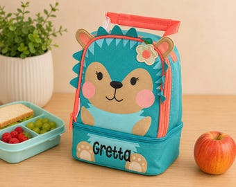 Personalized Childrens Lunchbox with Embroidery Personalization - Lunch Pal for Kids