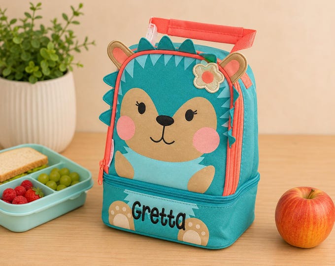 Personalized Childrens Lunchbox with Embroidery Personalization - Lunch Pal for Kids