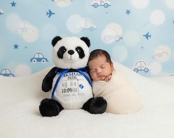 Personalized Embroidered Stuffed Animal – Custom Baby Keepsake
