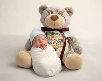 Personalized Stuffed Animal: Embroidered Keepsake Gift