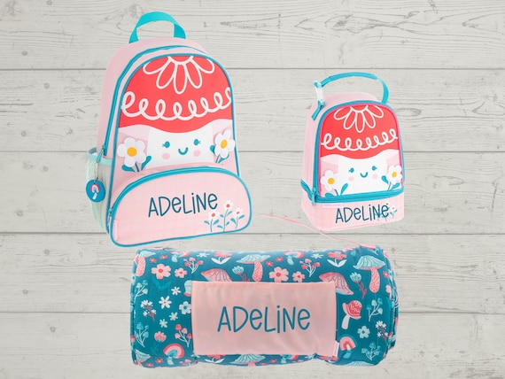 Children's Nap Mat Sidekick Backpack and Lunch Pal Set with Embroidery Personalization