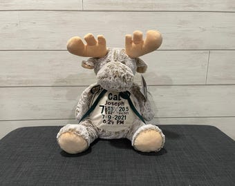 Personalized Embroidered Stuffed Animal: Baby Shower Keepsake