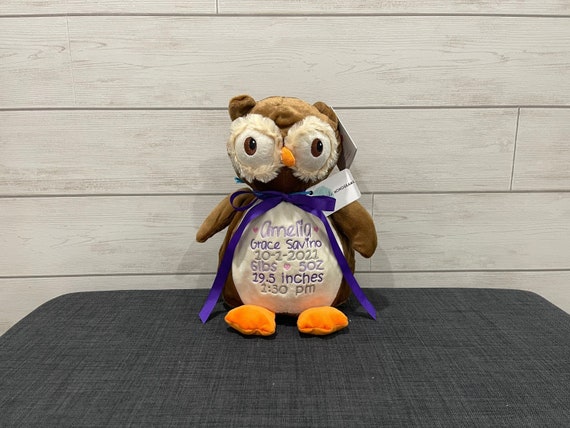 Personalized Stuffed Animal - Perfect Gift for Baby Showers Baptisms Adoptions Birthdays - Unique and One-of-a-kind Keepsake