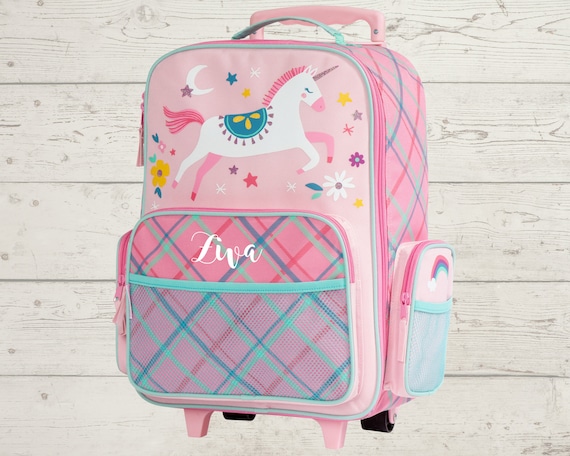 Children's Rolling Luggage FREE Embroidery Personalization Carry On Size Luggage