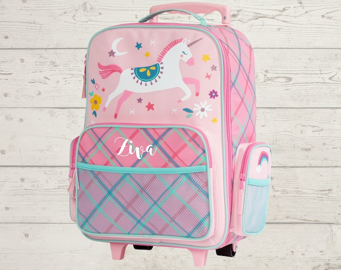 Children's Rolling Luggage: Carry-On Size, Embroidery Personalization