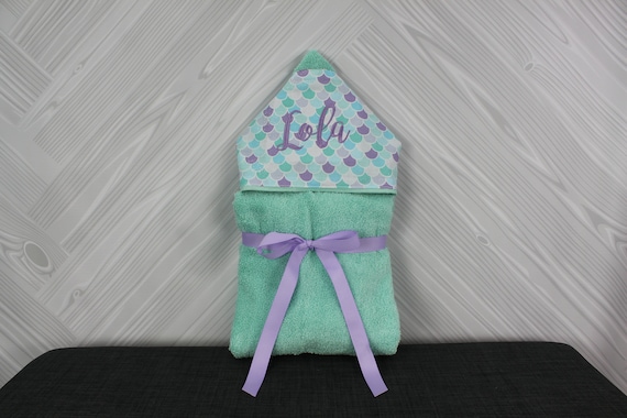 Monogrammed Hooded Baby or Kids Towel. Custom made to order for boy or girl. Perfect baby shower or birthday gift.