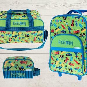 Personalized Kids Travel Set: Rolling Luggage, Duffel & Toiletry Bag