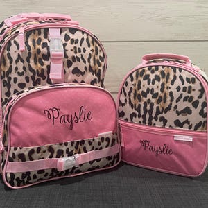 Children&#39;s All Over Print Backpack and Lunchbox Set Stephen Joseph with Embroidery Personalization