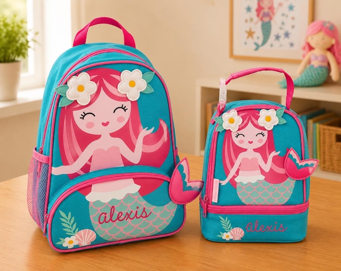 Children's Sidekick Backpack and Lunchpal Set: Embroidery Personalization 
