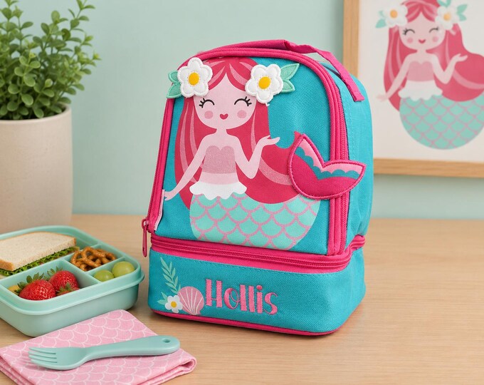 Personalized Childrens Lunchbox with Embroidery Personalization - Lunch Pal for Kids